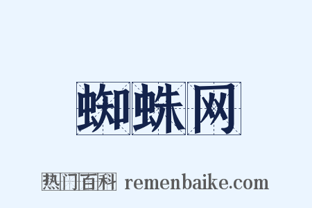 蜘蛛网是什么意思的图片